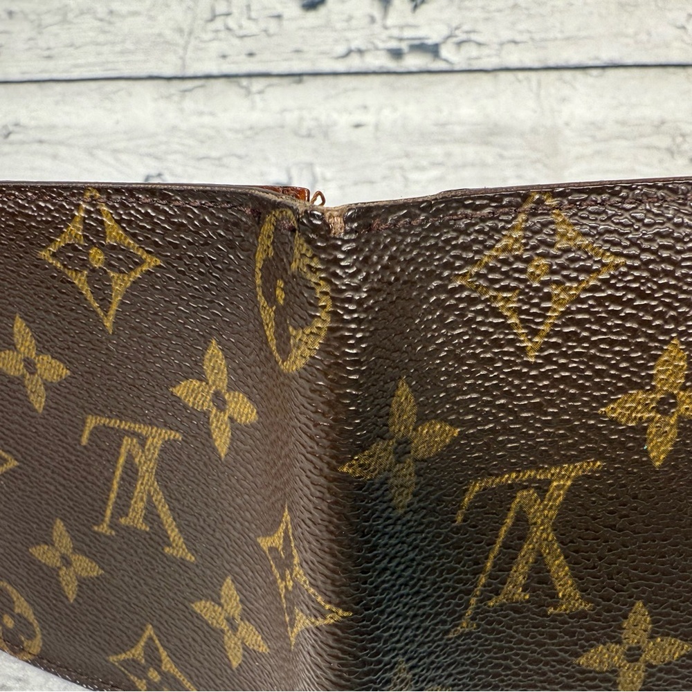 Louis Vuitton Men’s fold Wallet Brown Monogram Canvas Leather - Picture 8 of 14